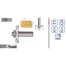 Freza profilata pentru lemn tip FD 8 x 6.35 x 31.5..